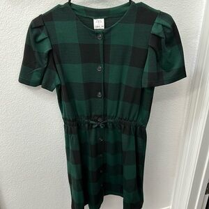 Black and Green Plaid Dress